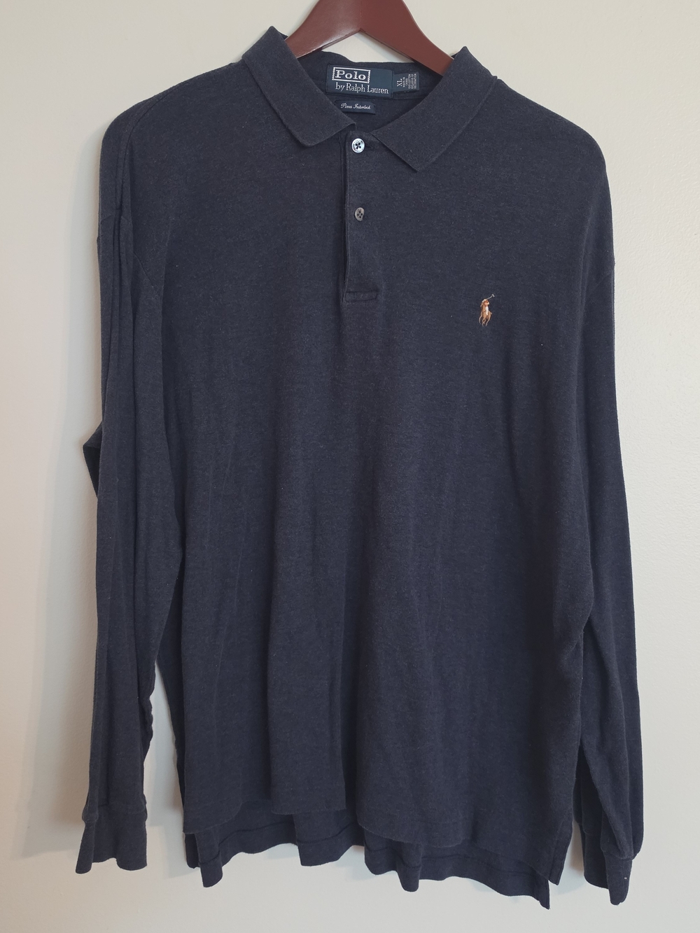 Men's Polo by Ralph Lauren Long Sleeve Shirt - Dark Navy